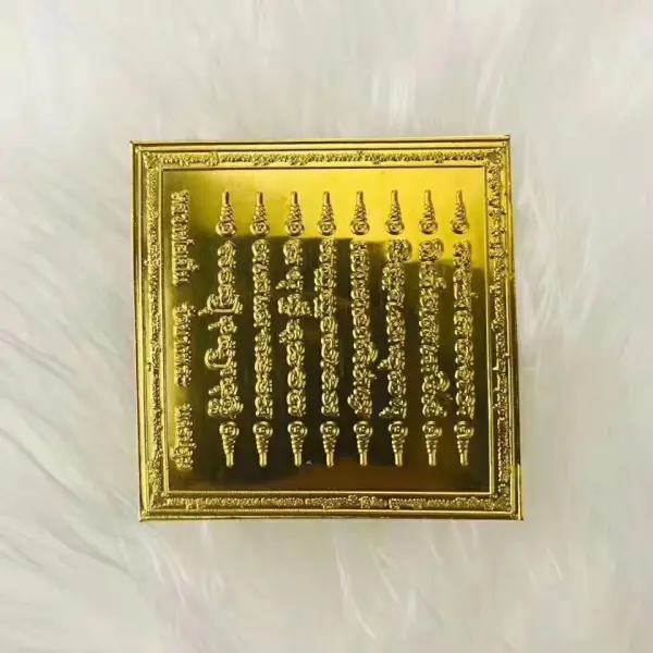 Thai Buddha Amulet With Eight Scriptures, Long Phor Temple, Fortune Luck, Popularity And Safe Career. - Double-silver-technology.com 