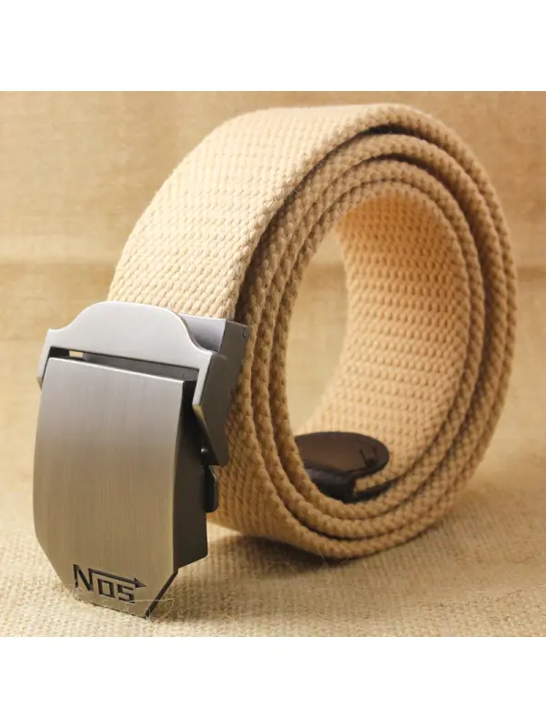Men's Outdoor Leisure Automatic Buckle Canvas Belt - Realyiyi.com 
