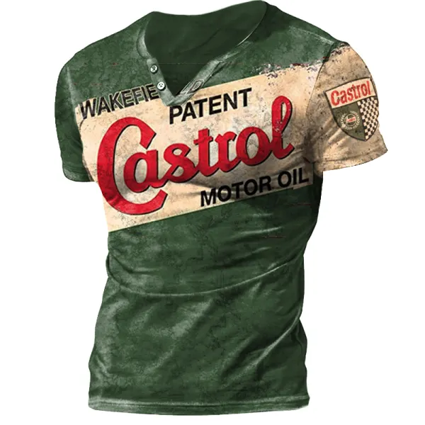 Castrol Racing Print Short-sleeved T-shirt - Nikiluwa.com 