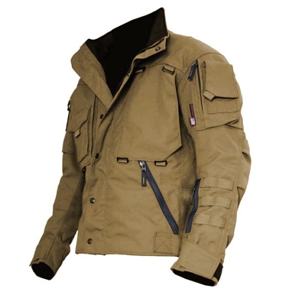 Mens Tactical Waterproof Windproof Zipper Pockets Hard Shell Jacket ...