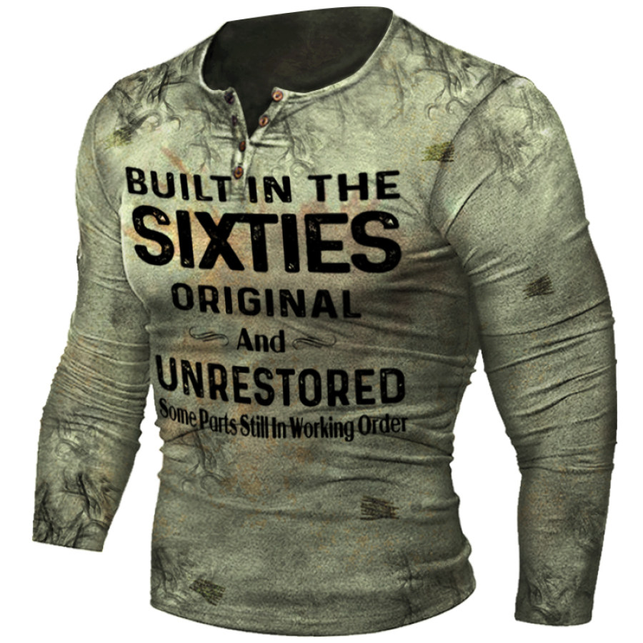 

Mens Built In The Sixties Unrestored Motorcy Printed T-shirt