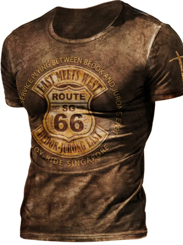 Mens Outdoor Comfortable And Breathable Printed T-shirt - Oasisjoy.com 