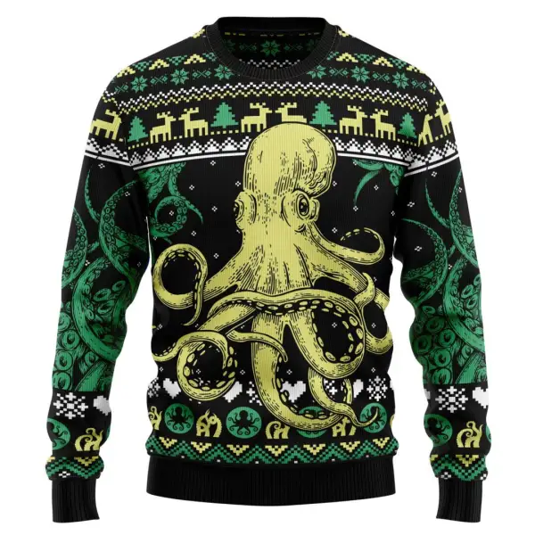 Octopus Cool Ugly Christmas Sweater - Ootdyouth.com 