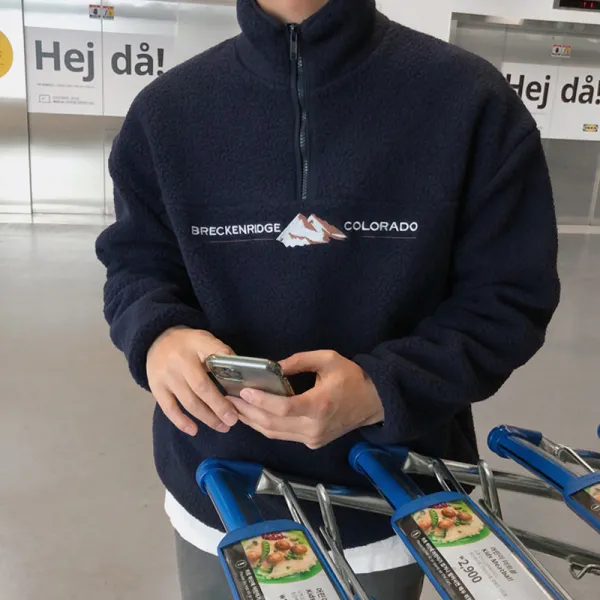Mens Fleece Printed Casual Sweatshirt - Kalesafe.com 