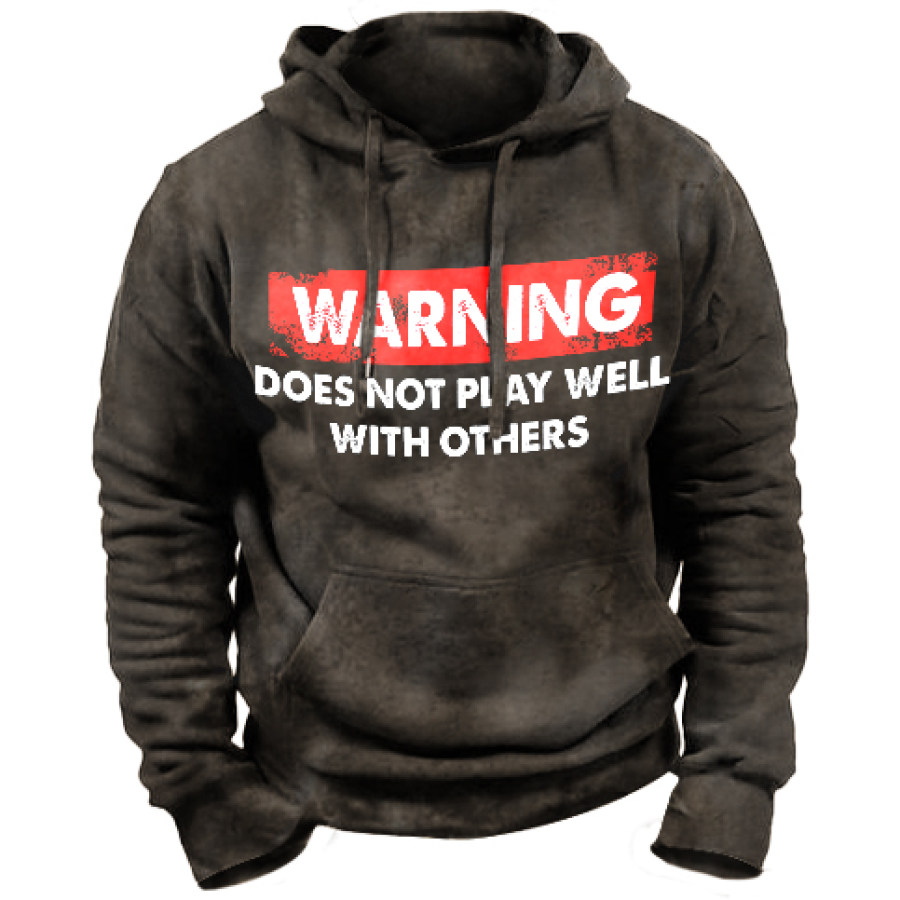 

Men's Outdoor Retro Print Long-sleeved Hoodie