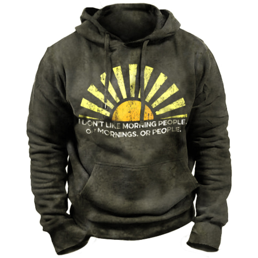 

Men's Outdoor Retro Print Long-sleeved Hoodie