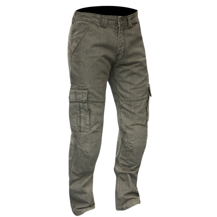

Men's Washed Cargo Pocket Denim Trousers
