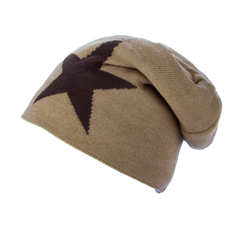 

Plush Warm Five-Pointed Star Knitted Hat