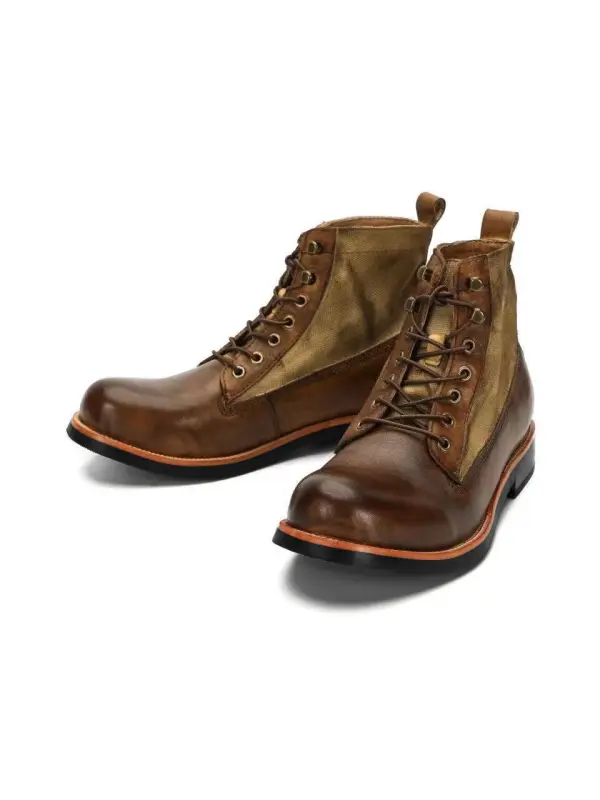 Men's Western Style Retro Motorcycle Boots - Gethefashion.chimpone.com 