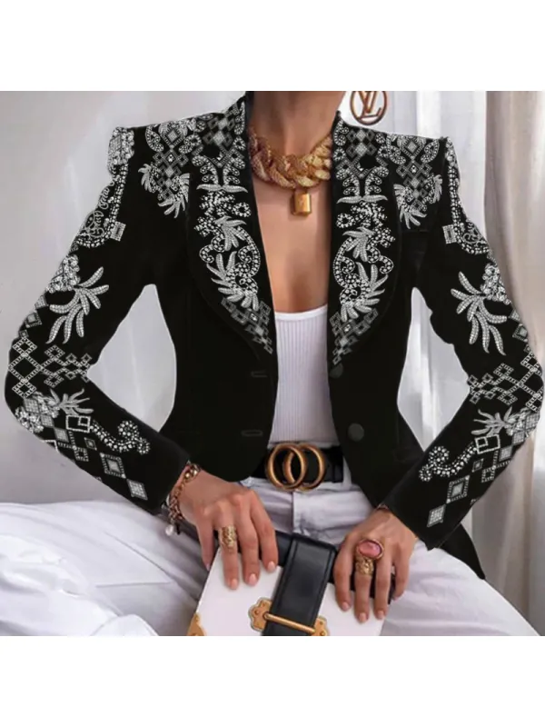 Fashion All-match Printed Blazer - Anystylish.com 