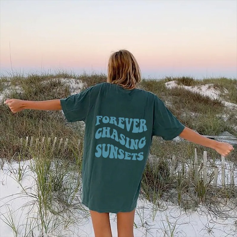 Forever Chasing Sunsets Print Women's T shirt