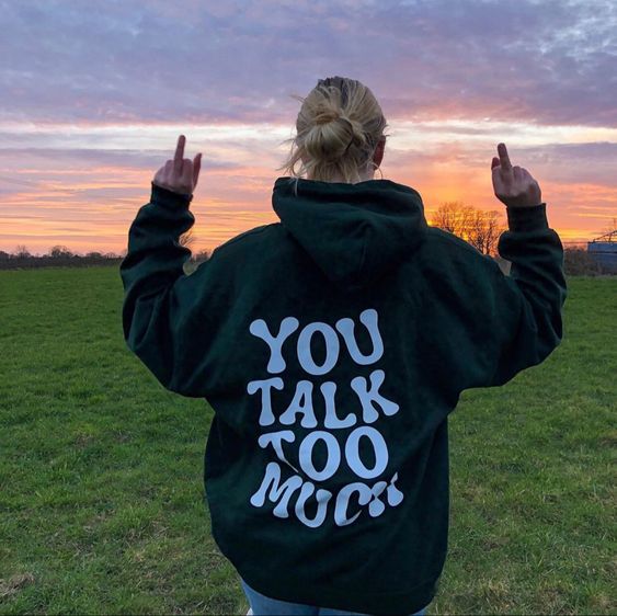 Printed Casual Long Sleeve Loose Hoodie