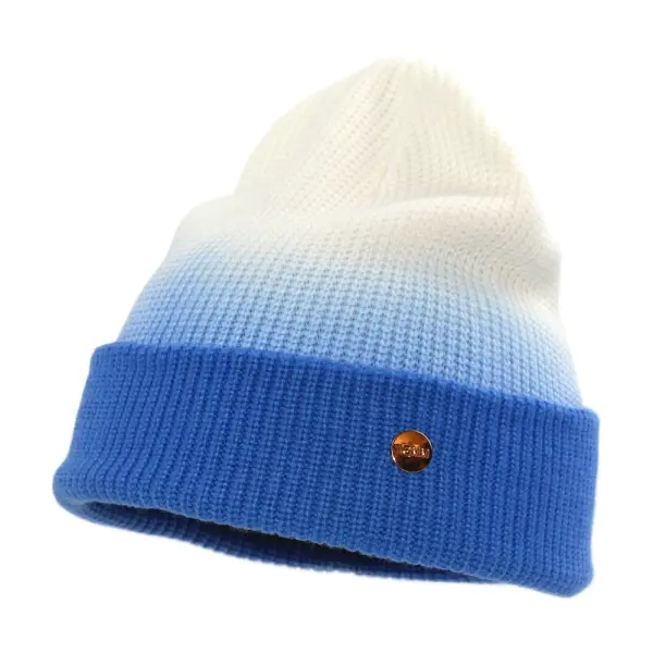 Gradient Color Texture Small Standard Knitted Hat 2021 Autumn And Winter New Dome Ins Warm Wool Hat Cap - Linviashop.com 