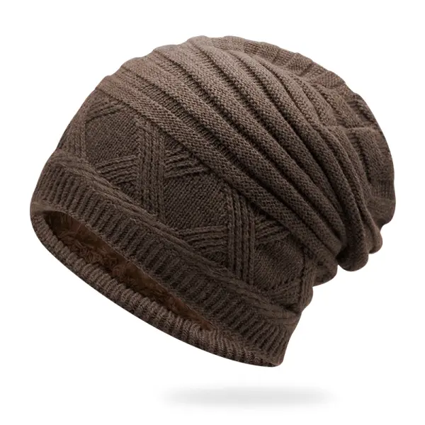 Men's Outdoor Warm Jacquard Knitted Hat - Linviashop.com 