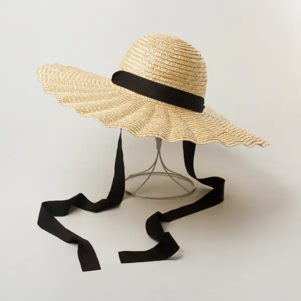 Fashionable Big Brim Hat Sun Visor Straw Hat - Linviashop.com 