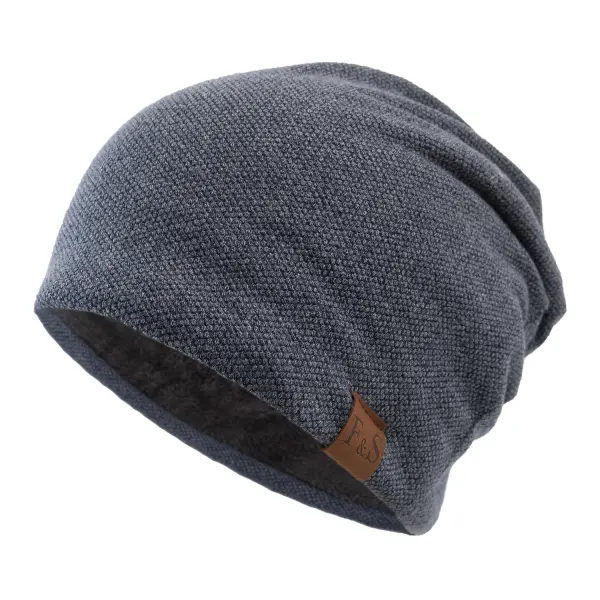 Men's OIutdoor Leisure Velvet Warm Knitted Hat - Linviashop.com 