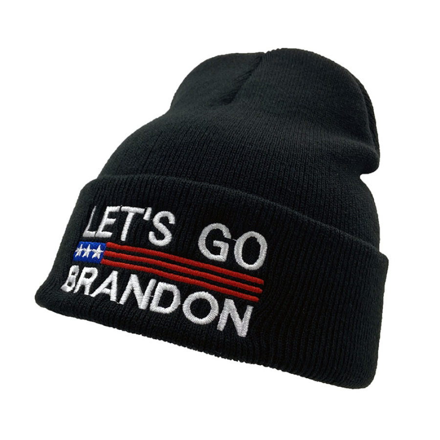 

Let's Go Brandon Embroidered Woolen Cap