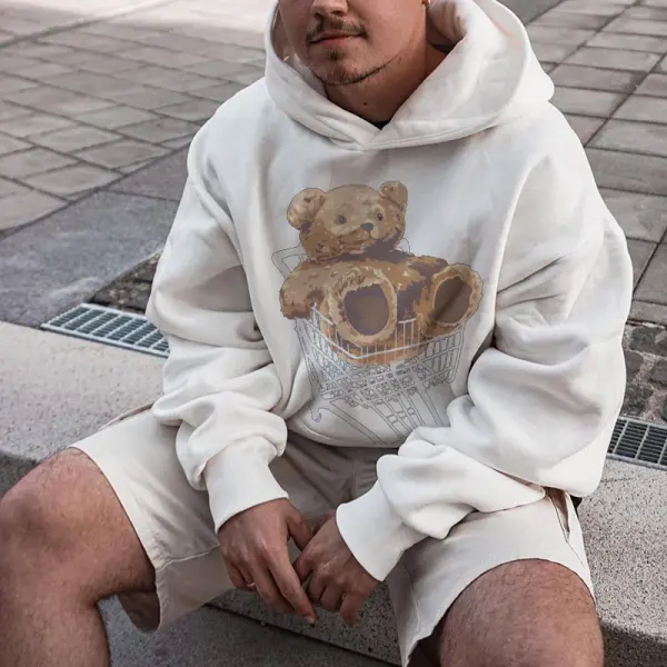 Shopping Cart Bear Doll Hoodie - Paleonice.com 