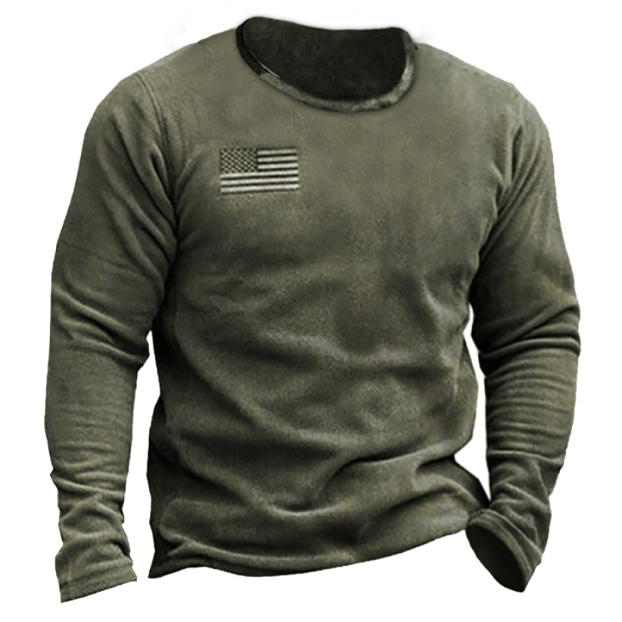 

Men's Outdoor Fleece Warm Tactical T-shirt