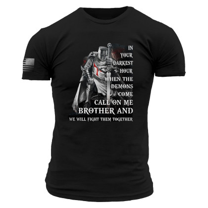 Men's Outdoor Templar Print Short-sleeved Shirt