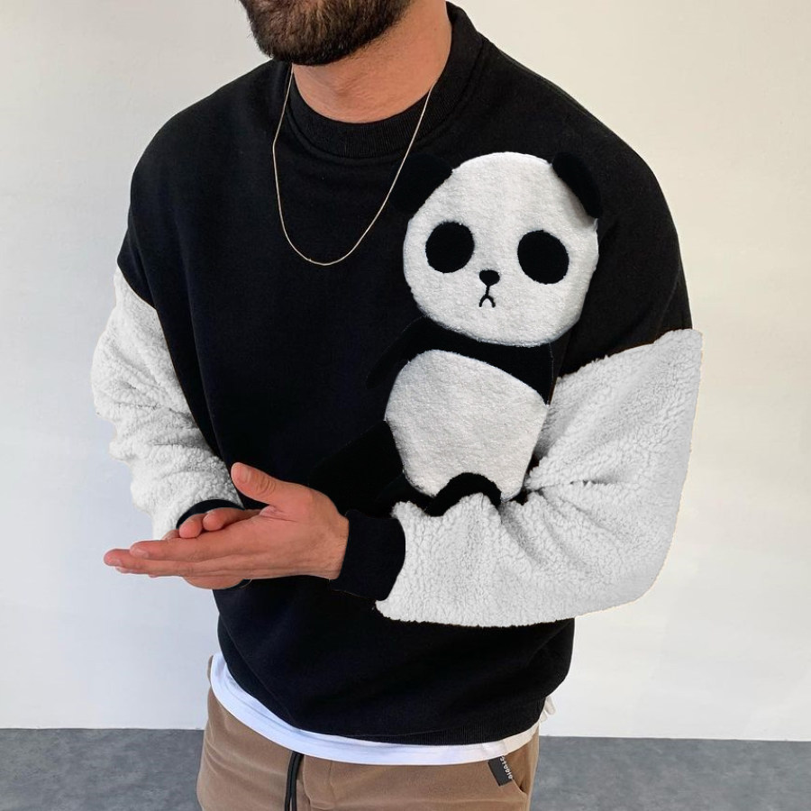 

Panda Patch Crew Neck Sweatshirt