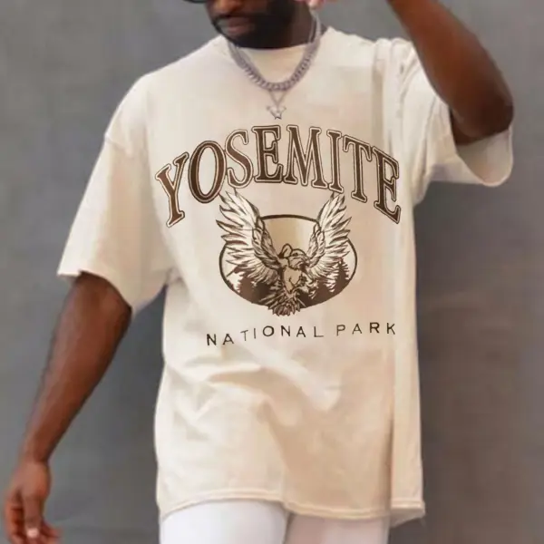 Retro Oversized YOSEMITE Men's T-shirt - Kalesafe.com 