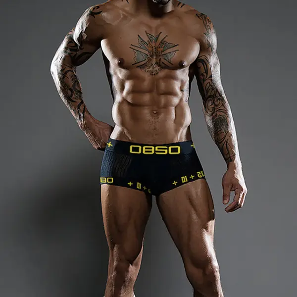 Men's Sports Cotton Boxer Briefs Underwear - Fineyoyo.com 