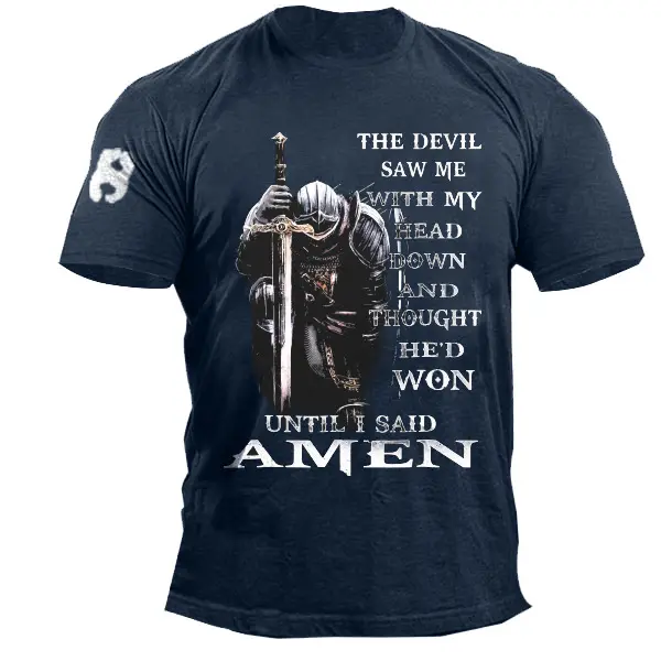 The Devil Saw Me With My Head Down And Thought He'd Won Men's T-shirt - Enocher.com 