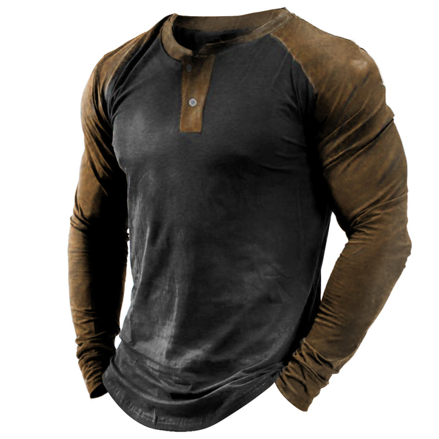 

Men's Outdoor Stitching Long-sleeved T-shirt