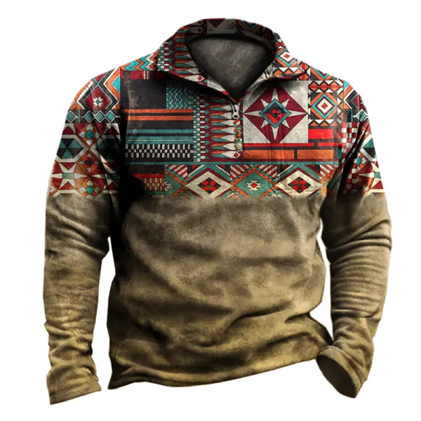 Men's Outdoor Western Ethnic Pattern Sweatshirt Only $27.99 - Cotosen.com