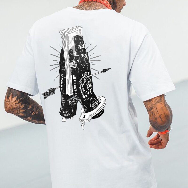 Suffer More Cotton Mens T Shirt