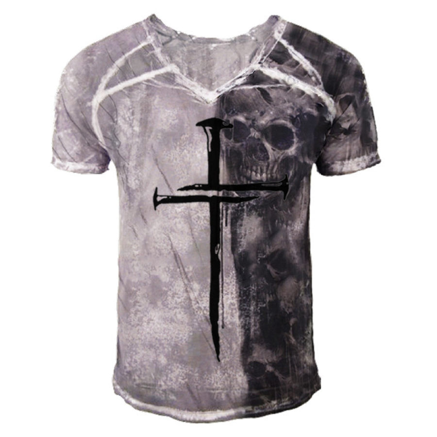

Mens Tactical Outdoor Skull Sports Top