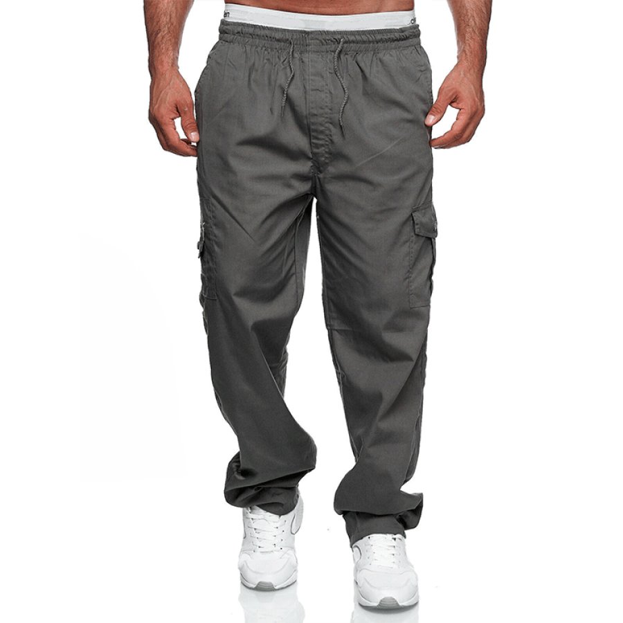 

Men's Outdoor Casual Multi Pocket Loose Straight Cargo Pants