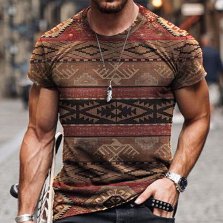 

Mens Printed Casual Short Sleeve T-shirt