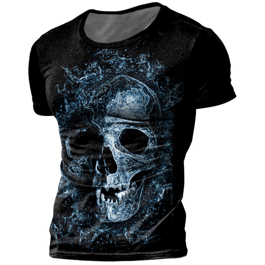 

Men's Fashion Skull Print Short Sleeve T-Shirt