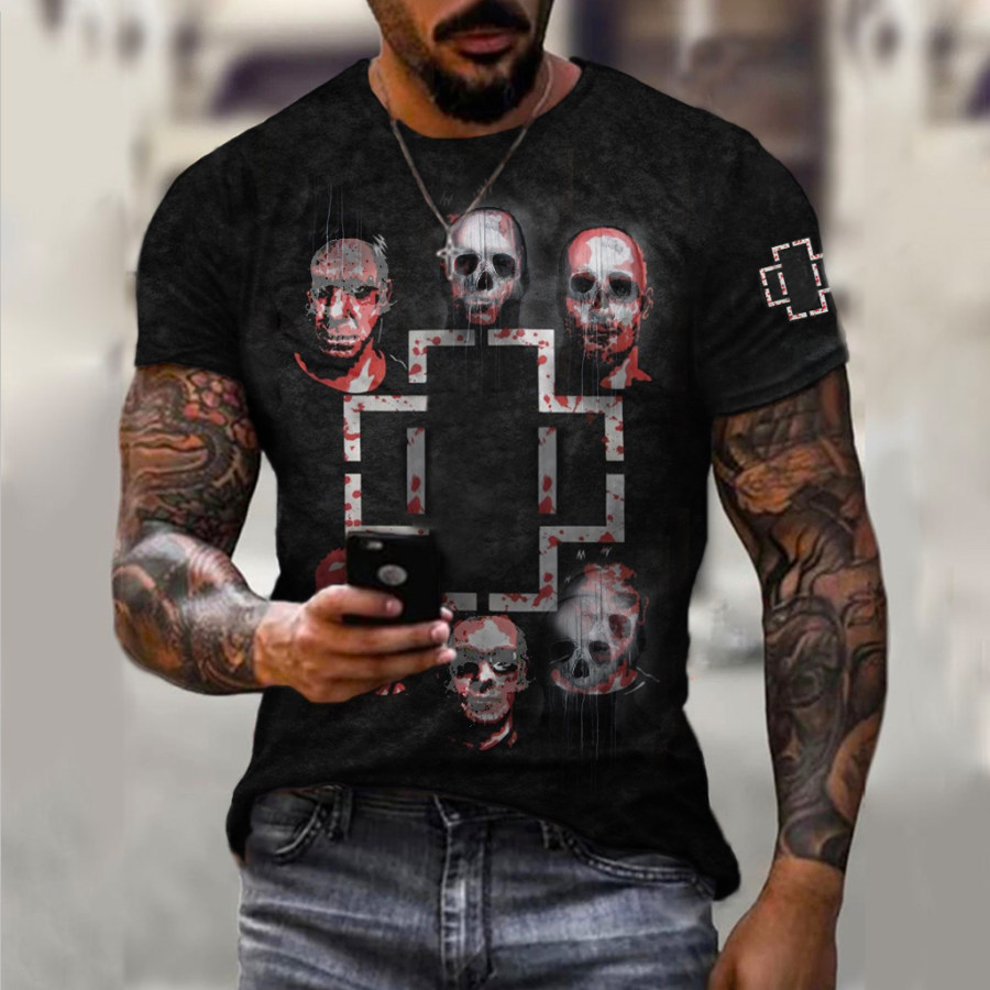 

Men's Fashion Vintage Rammstein T-Shirt