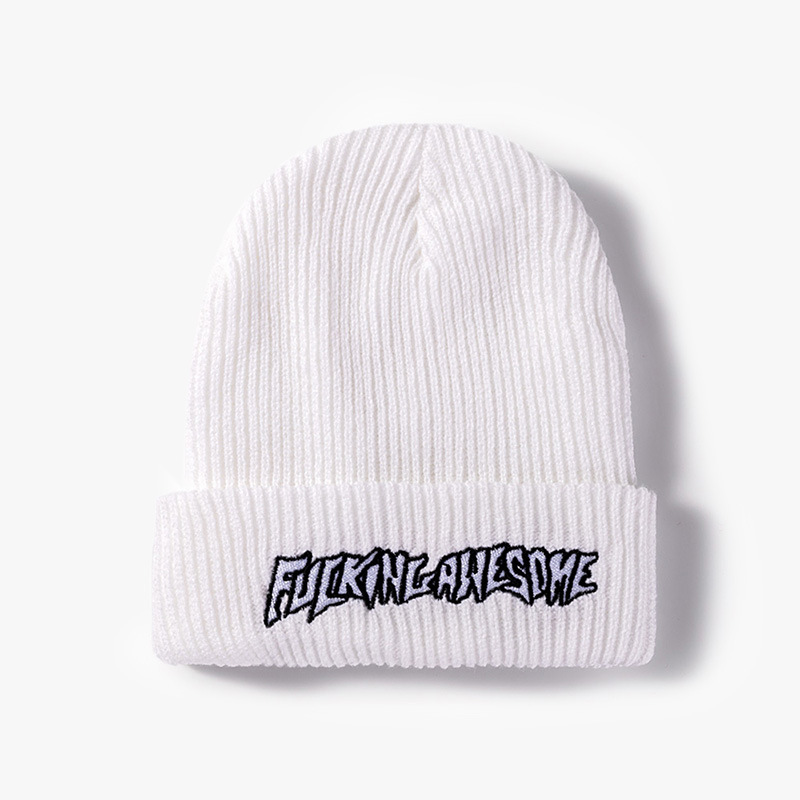 Letter Embroidered Couple Knitted Hat