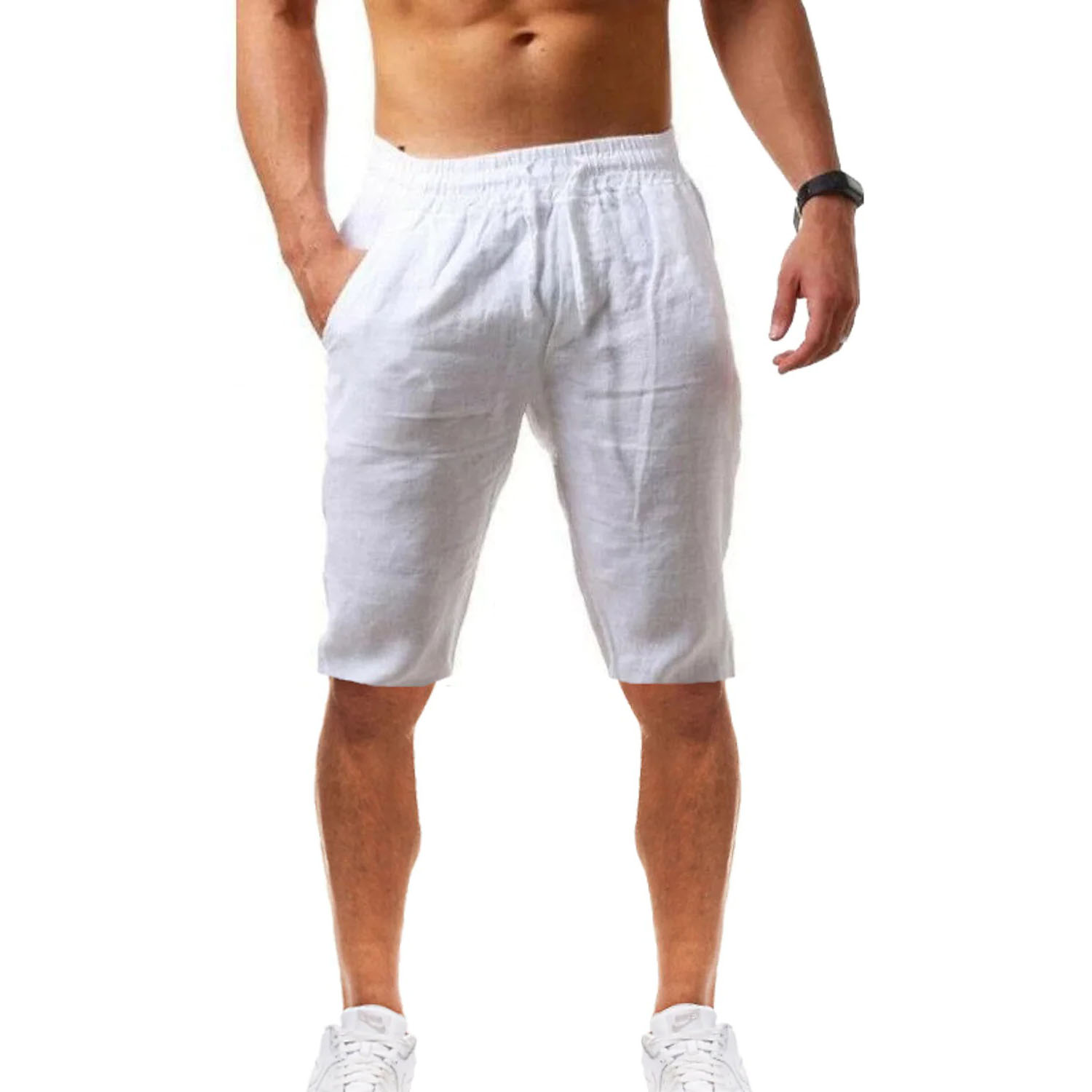 Men's Shorts Sporty Short Chic Pants Sports Solid Color