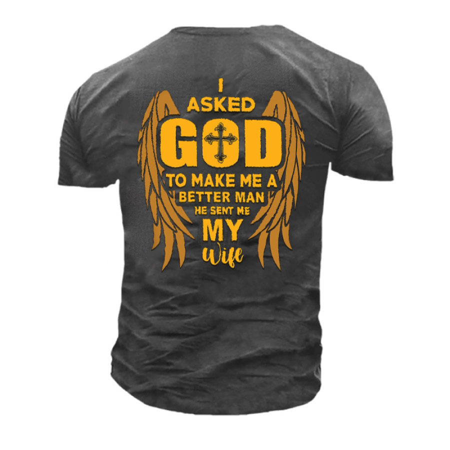 

I Love My Wife Men's Outdoor Tactical Cotton T-Shirt