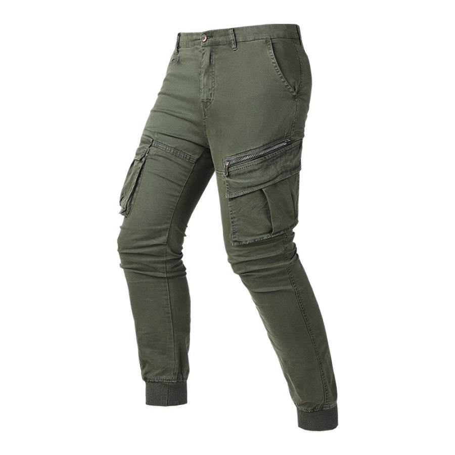 

Men's Military Cargo Pants With Large Pockets Zip Cotton Athleisure Cargo Pants