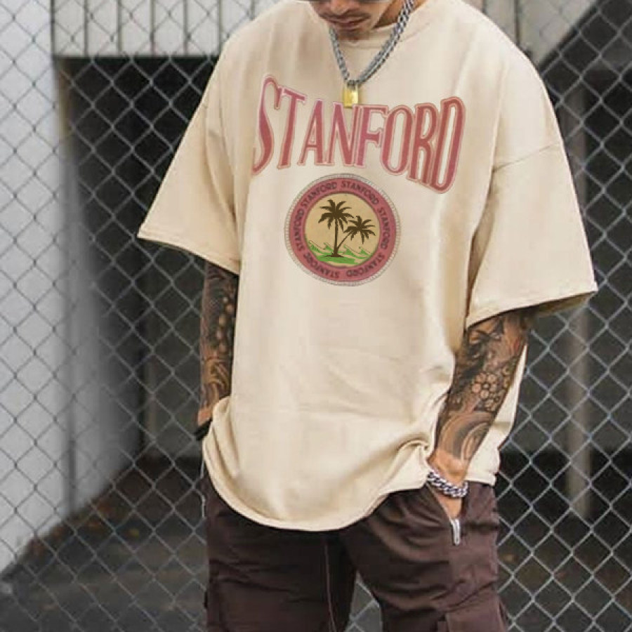 

Mens Casual Printed University T-shirt