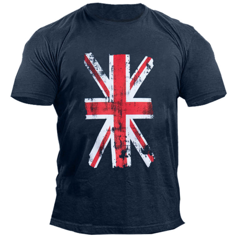 

Men's Flag Print Cotton T-Shirt