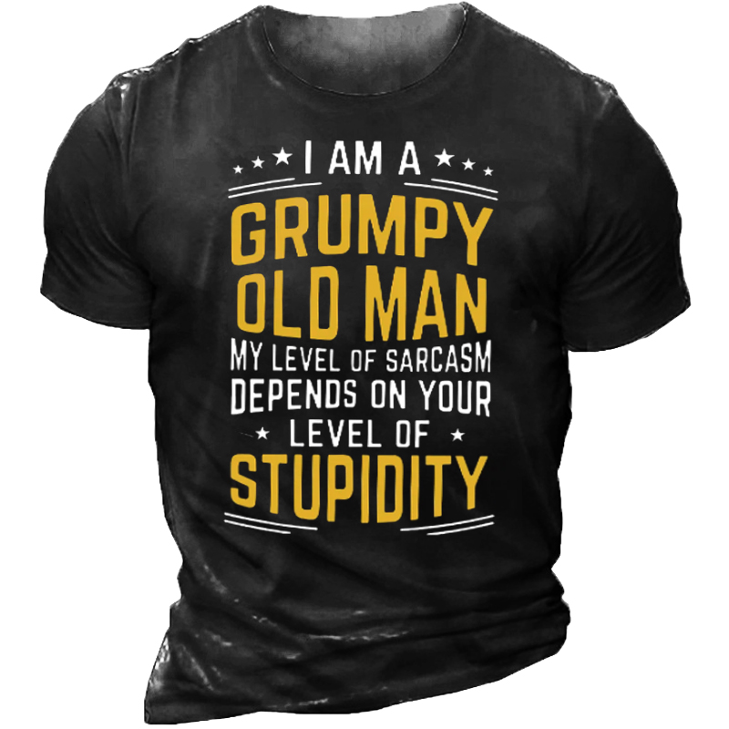 I'm A Grumpy Old Chic Man Casual Short Sleeve T-shirt