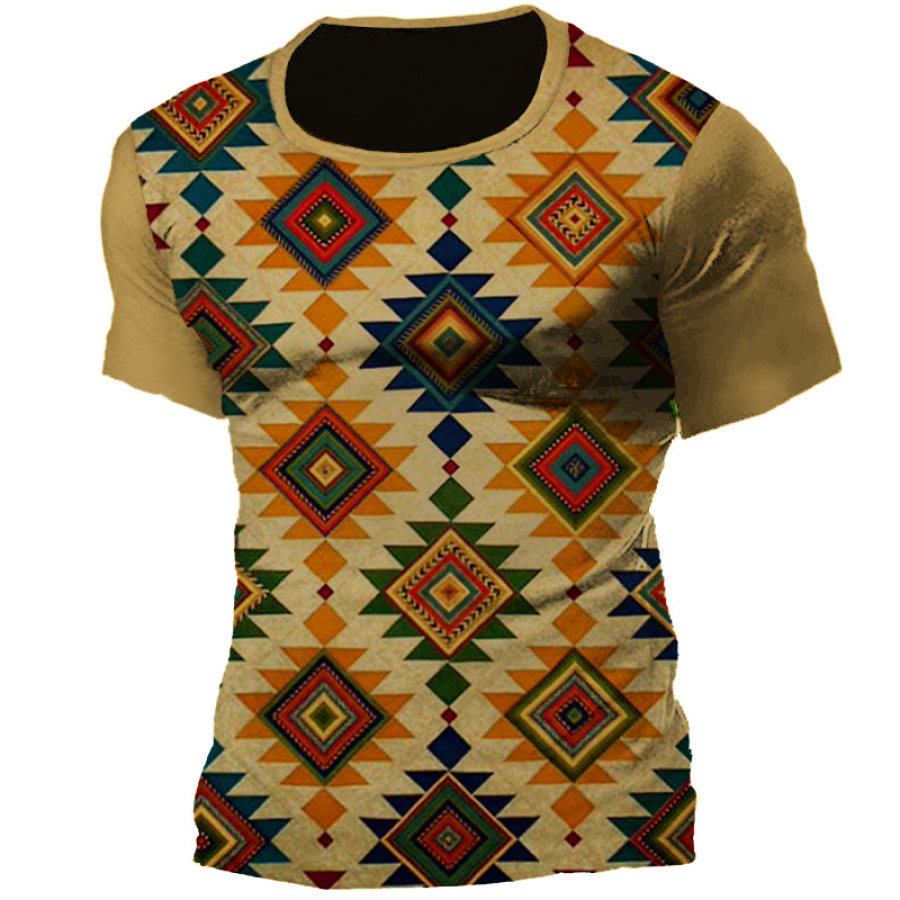 

Men's Outdoor Western Aztec Print T-Shirt