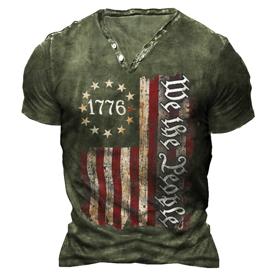 

We The People Men's Henley Tactical T-Shirt