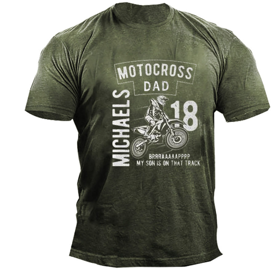 

Men's Outdoor Motocross Dad Michaels Cotton T-Shirt