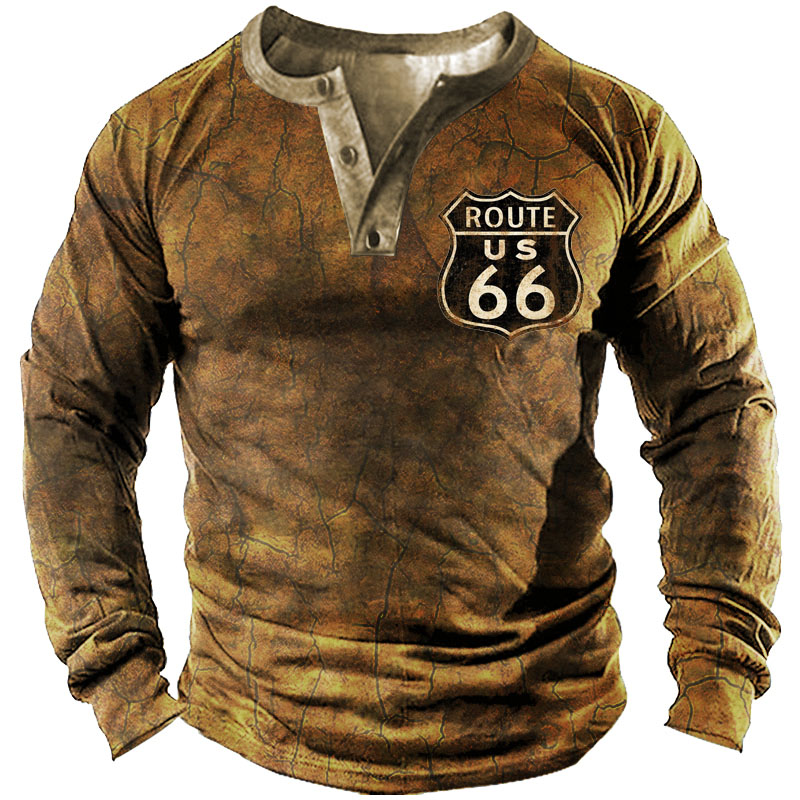 Men's Route 66 Henley Chic Shirt