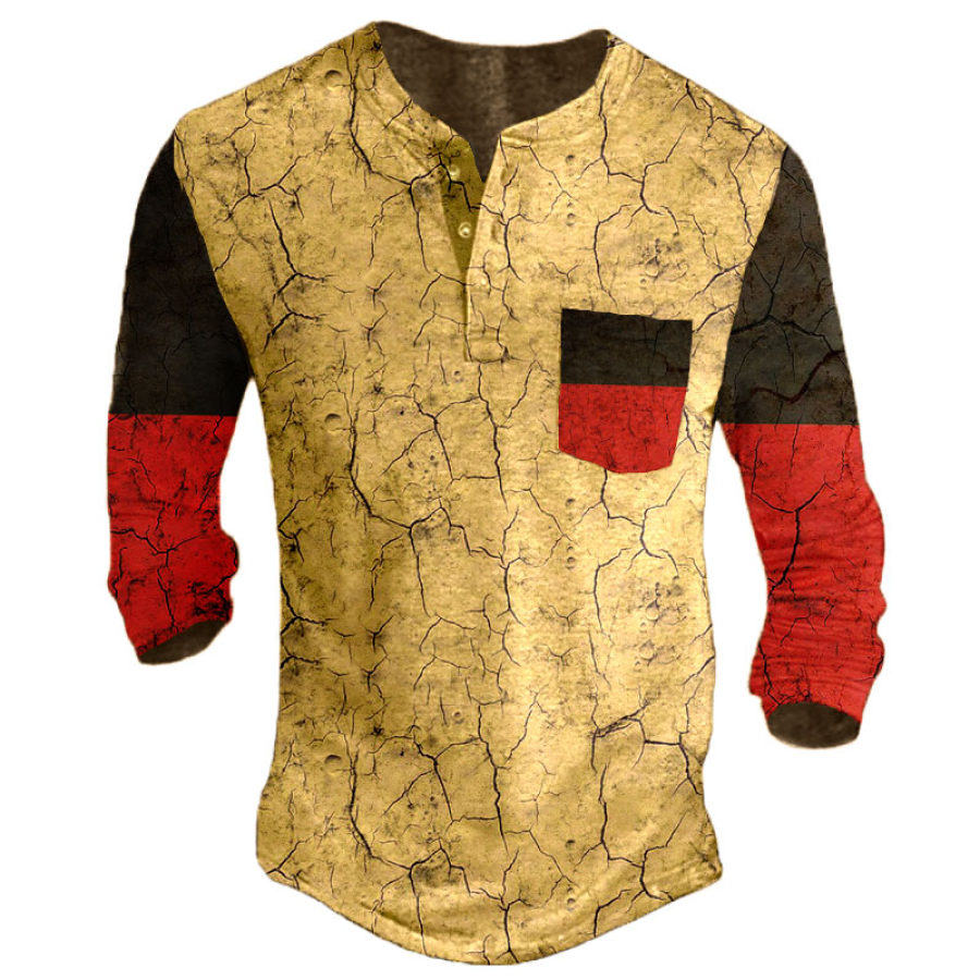 

Men's Outdoor Retro Tactical Henley Long Sleeve Shirt