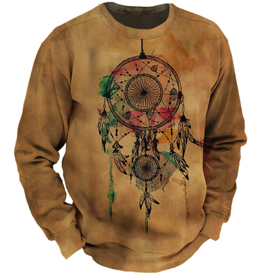 

Men's Outdoor Western Dream Catcher Print Sweatshirt