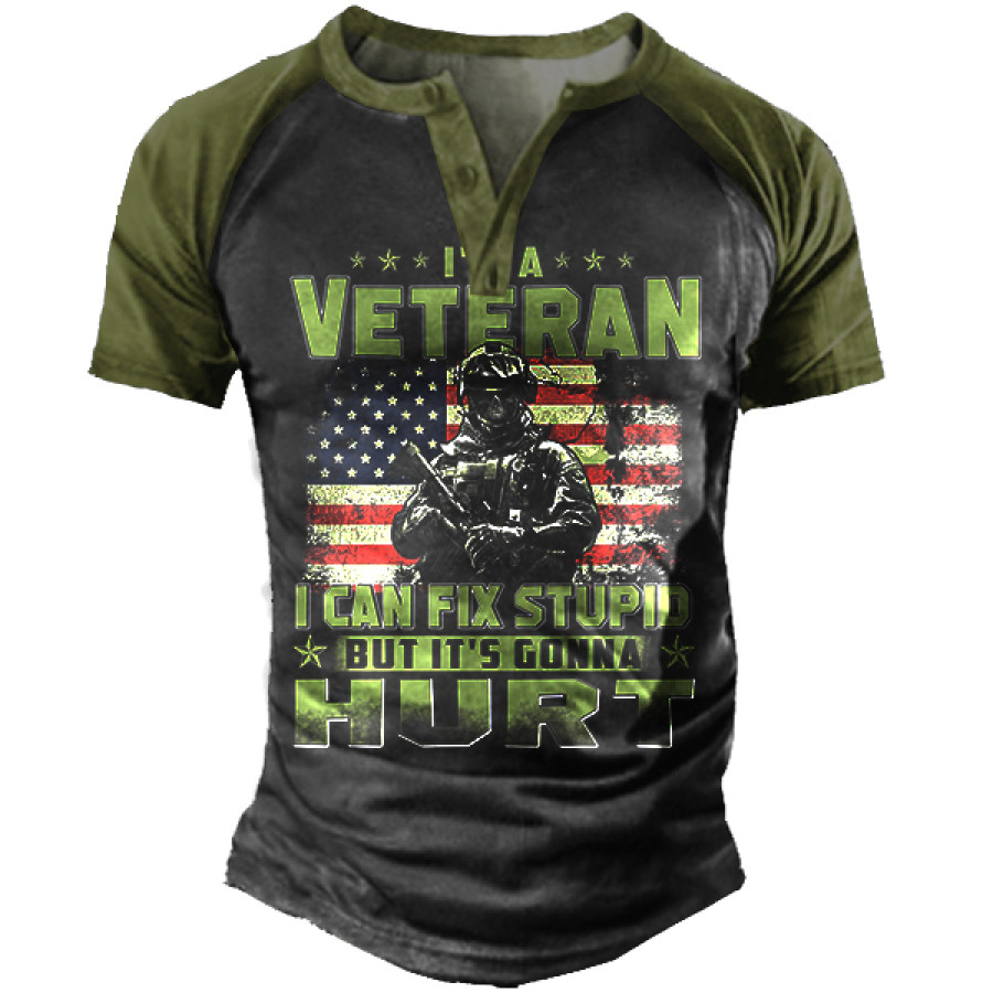 

American Veterans Graphic Men's Cotton T-shirt